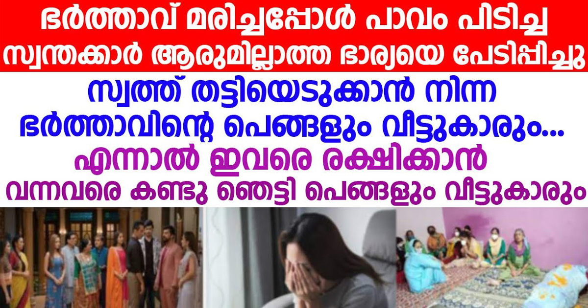 ഭർത്താവിന്റെ മരണശേഷം ഭാര്യയുടെ കയ്യിൽ നിന്ന്  സ്വത്തുക്കൾ എല്ലാം സ്വന്തമാക്കാൻ ശ്രമിച്ച ബന്ധുക്കാരോട് സംസാരിച്ച ആളെ കണ്ട് എല്ലാവരും ഞെട്ടി.