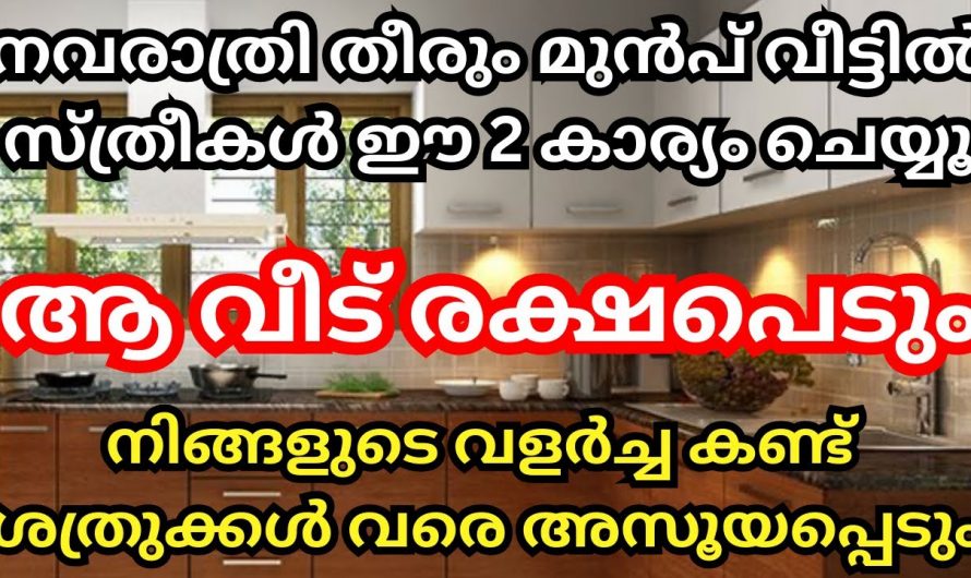 നവരാത്രി തീരെ മുൻപ് സ്ത്രീകൾ ഈ രണ്ടു കാര്യങ്ങൾ ചെയ്താൽ ആ വീട് രക്ഷപ്പെടും.