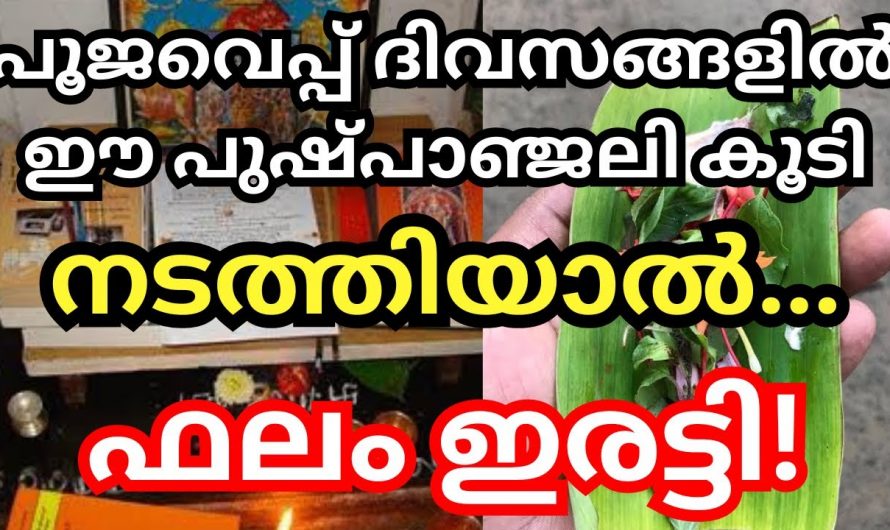 പൂജവെപ്പ് ദിവസങ്ങളിൽ ഈ പുഷ്പാഞ്ജലി നടത്തിയാൽ പൂജയ്ക്ക് ഇരട്ടി ഫലം ലഭിക്കും.