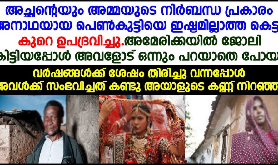 അച്ഛനെയും അമ്മയുടെയും നിർബന്ധപ്രകാരം വിവാഹം കഴിച്ചു പിന്നീട് ആ പെൺകുട്ടിക്ക് സംഭവിച്ചത് കണ്ടു.