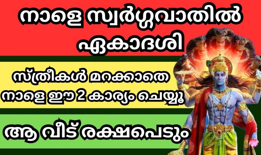 വിശേഷപ്പെട്ട സ്വർഗ്ഗ വാതിൽ ഏകാദശി. നാളെ വീട്ടിൽ എല്ലാവരും ചെയ്യേണ്ട മൂന്നു പ്രധാനപ്പെട്ട കാര്യങ്ങൾ.