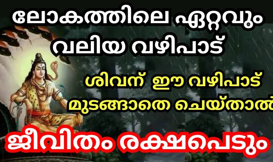 നിങ്ങളുടെ ജീവിതം മാറിമറിയും ശിവന് ഈ വഴിപാട് ചെയ്താൽ. ഉടനെ ഇത് ചെയ്യൂ.