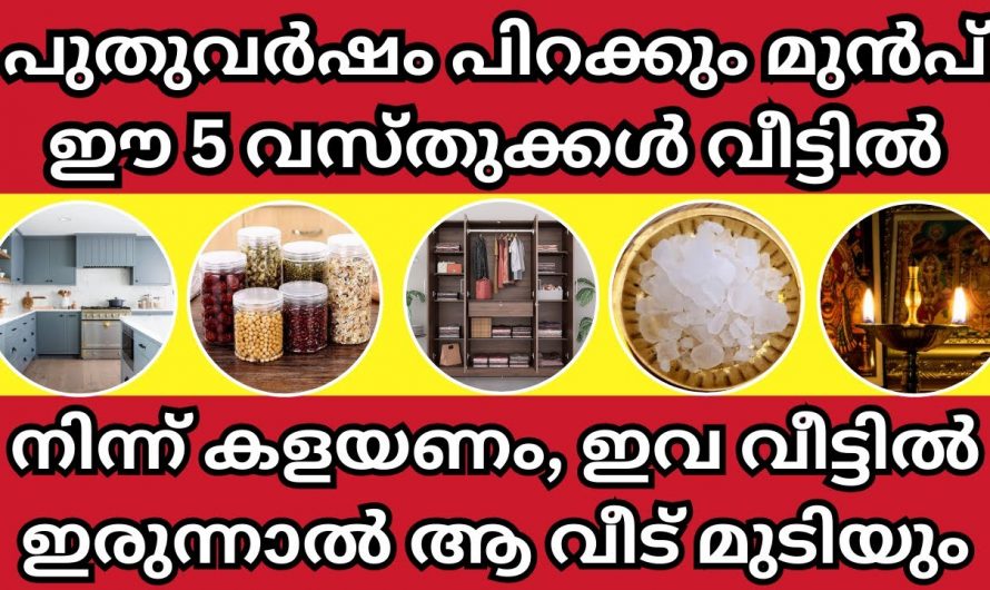 പുതുവർഷം ഇറക്കുന്നതിന് മുൻപേ വീട്ടിൽ നിന്നും ഈ അഞ്ചു വസ്തുക്കൾ ഉടനെ മാറ്റു.