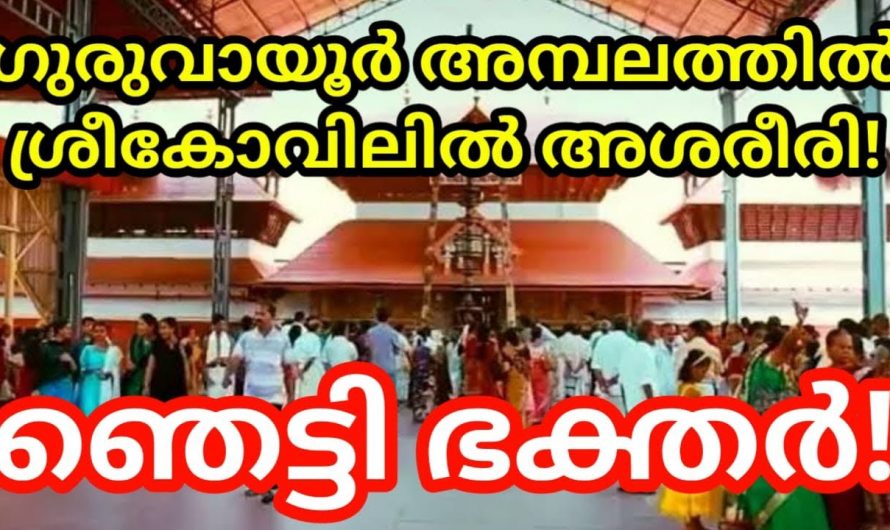 ശ്രീ കോവിലിൽ നിന്ന് കേട്ട അശരീരി ഭക്തരെല്ലാവരും ഞെട്ടി ഗുരുവായൂർ ക്ഷേത്രത്തിൽ സംഭവിച്ചത് കണ്ടോ.