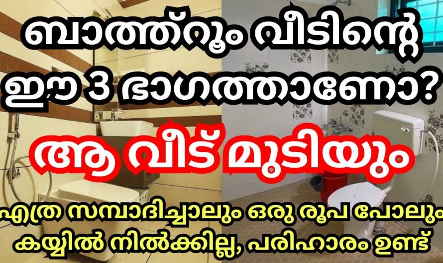 നിങ്ങളുടെ വീട്ടിൽ ബാത്റൂം ഈ ഭാഗത്താണോ എന്നാൽ സൂക്ഷിക്കണം.