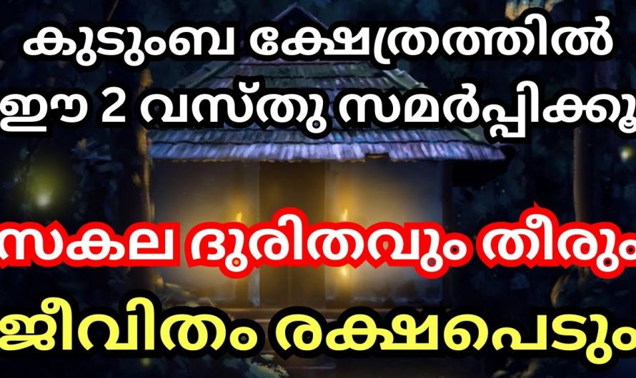 കുടുംബ ക്ഷേത്രത്തിൽ പോകുമ്പോൾ ഈ രണ്ടു വസ്തുക്കൾ സമർപ്പിക്കു സകല ദുരിതങ്ങളും അവസാനിക്കും.