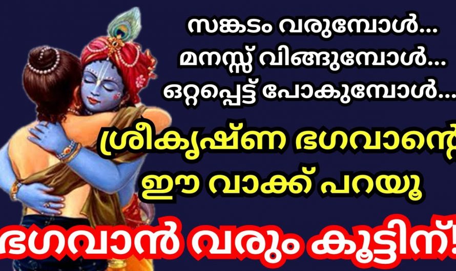 മനസ്സിലെ വിഷമങ്ങൾ തീരാൻ ഭഗവാന്റെ ഈ വാക്കു പറയൂ. ഭഗവാൻ കൂടെ ഉണ്ടാകും.