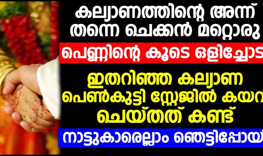 കല്യാണദിവസം വരാൻ ഒളിച്ചോടി പോയപ്പോൾ പെൺകുട്ടി ചെയ്തത് കണ്ടോ നാട്ടുകാർ എല്ലാവരും ഞെട്ടി.