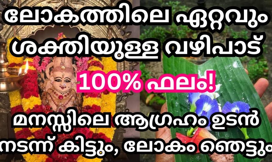 ലോകത്തിലെ ഏറ്റവും ശക്തിയേറിയ വഴിപാട്. എത്ര വലിയ ആഗ്രഹവും ഉടനെ നടക്കും.