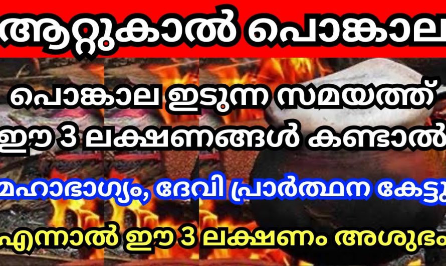 പൊങ്കാലയിടുന്ന സ്ത്രീകൾ ഈ ലക്ഷണങ്ങൾ അറിയാതെ പോകരുത്. ഗുണങ്ങളോടൊപ്പം ഇനി ദോഷങ്ങളും ഉണ്ട്.