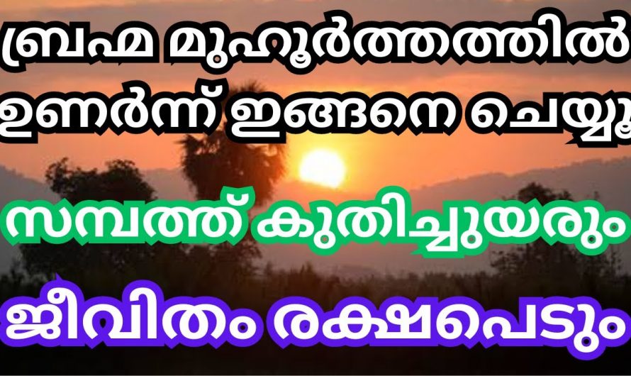 ഇന്നും ബ്രഹ്മ മുഹൂർത്തത്തിൽ എഴുന്നേറ്റ് ഇതുപോലെ പ്രാർത്ഥിക്കൂ. ജീവിതത്തിൽ വലിയ മാറ്റങ്ങൾ ഉണ്ടാകും.