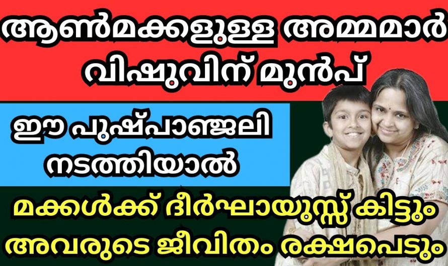 മക്കളുടെ ഉയർച്ചയ്ക്ക് വേണ്ടി അമ്മമാർ വിഷുവിനു മുൻപ് ചെയ്യേണ്ട പ്രധാന വഴിപാട്. ഇങ്ങനെ ചെയ്യൂ എല്ലാ ഉയർച്ചയും ഉണ്ടാകും.