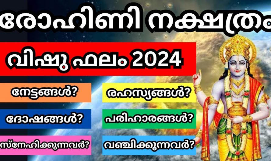 പ്രതീക്ഷകൾക്ക് അപ്പുറമാണ് രോഹിണി നക്ഷത്രക്കാരുടെ ഉയർച്ച. വിഷുഫലം 2024. രോഹിണി നക്ഷത്രക്കാരുടെ ഭാഗ്യം നോക്കൂ.