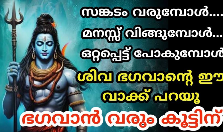 ഒറ്റപ്പെട്ടു പോകുമ്പോൾ മനസ്സ് വല്ലാതെ വിഷമിക്കുമ്പോൾ ഭഗവാന്റെ ഈ വാക്കു പറയൂ ഭഗവാൻ നിങ്ങളുടെ കൂടെ വന്നിരിക്കും.