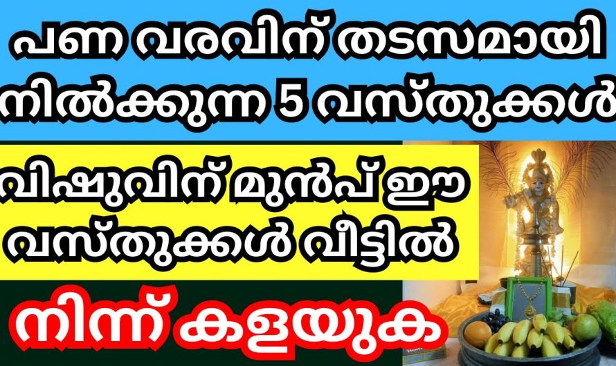 വിഷുവിന് മുൻപ് ഈ വസ്തുക്കൾ ഉടനെ വീട്ടിൽ നിന്നും എടുത്തുമാറ്റി ഇല്ലെങ്കിൽ വലിയ ദോഷം ഉണ്ടാകും.