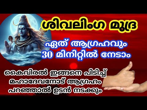 നിങ്ങളുടെ എല്ലാ ആഗ്രഹങ്ങളും ഇനി വെറും 30 മിനിറ്റിൽ നേടിയെടുക്കാൻ ശിവലിംഗം മുദ്ര ഇതുപോലെ പിടിച്ചാൽ മതി.