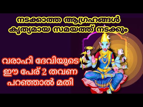 വരാഹി അമ്മയുടെ അനുഗ്രഹം കൊണ്ട് നമ്മുടെ ജീവിതത്തിൽ ഐശ്വര്യങ്ങൾ ഉണ്ടാക്കുവാൻ ഈ രണ്ടു വാക്ക് പറഞ്ഞാൽ മതി.