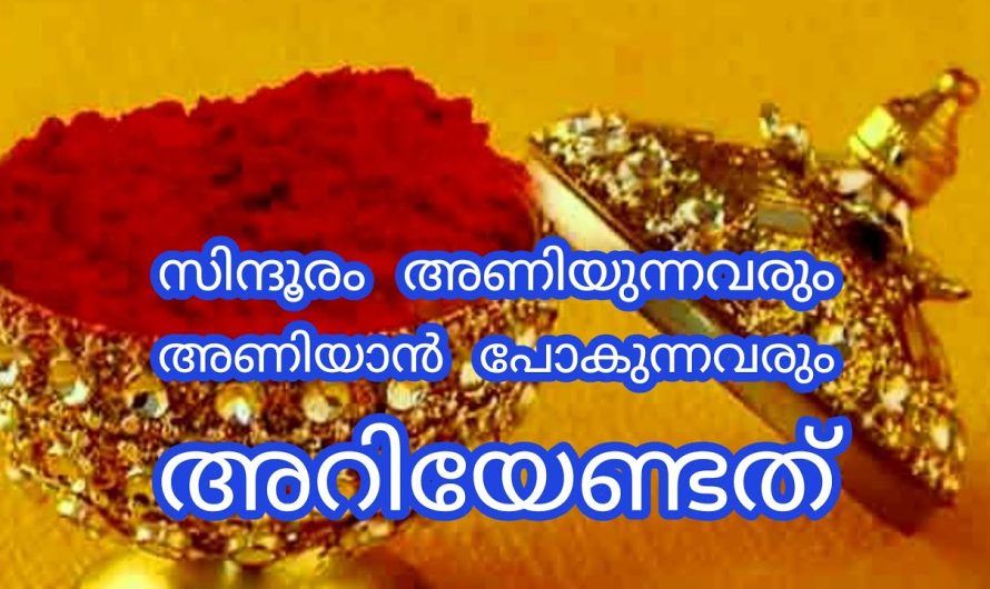 വിവാഹം കഴിഞ്ഞ സ്ത്രീകൾ സിന്ദൂരം അണിയുന്നുണ്ടെങ്കിൽ ഇക്കാര്യങ്ങൾ അറിയാതെ പോകല്ലേ. ഇതാ കണ്ടു നോക്കൂ.