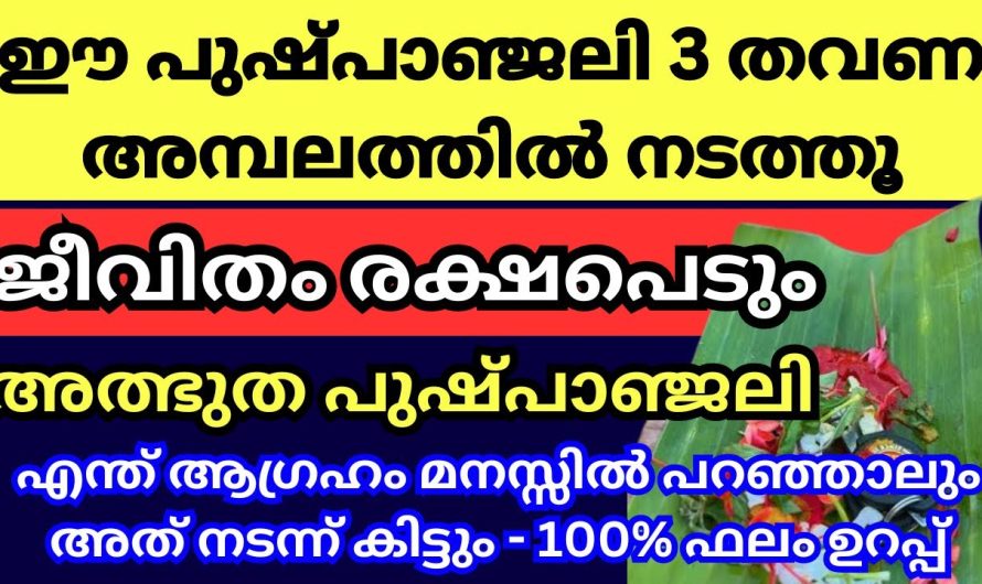 ഒരുപാട് ആളുകളുടെ ജീവിതം മാറ്റിമറിച്ച വഴിപാട്. ഈ വഴിപാട് ചെയ്താൽ നിങ്ങളുടെ പ്രശ്നങ്ങൾ ഉടനെ അവസാനിക്കും.