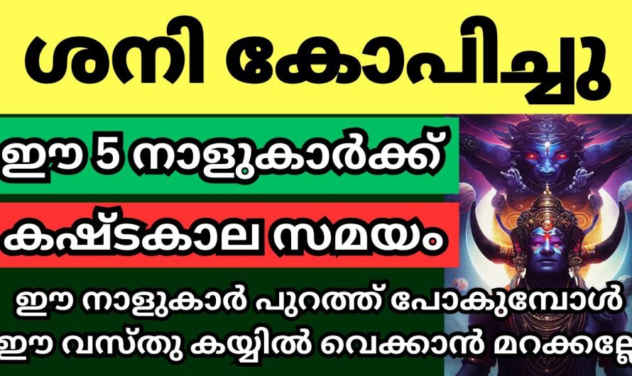 ഈ നക്ഷത്രക്കാർ പുറത്തുപോകുമ്പോൾ കുറച്ച് സൂക്ഷിക്കുക. ശനിയുടെ അപഹാരം നിങ്ങളെ കാത്തിരിക്കുന്നു.